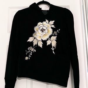 Lucky Brand Floral Black Hoodie